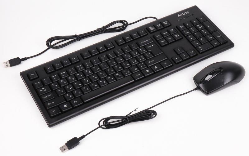 Комплект (клавіатура, миша) A4Tech KR-8372 Black USB 248472 фото