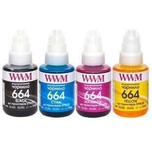 Комплект чорнил WWM для Epson L110/L210/L300 4х140г B/C/M/Y (E664SET4) 310284 фото