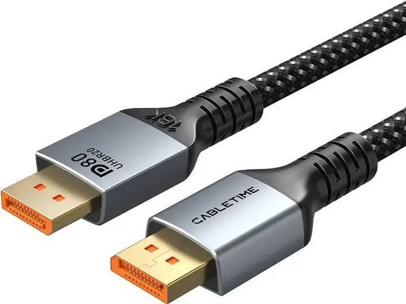 Кабель Cabletime DisplayPort - DisplayPort v2.1 (M/M), 16K, 1 м Black (CD13H) 571430 фото