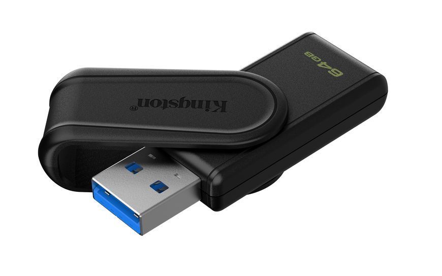 Флеш-накопичувач USB3.2 64GB Kingston DataTraveler Exodia S Black (DTXS/64GB) 556358 фото