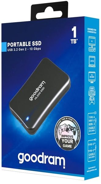 Накопичувач зовнішній SSD 2.5" USB 1.0TB Goodram HL200 (SSDPR-HL200-01T) 465219 фото