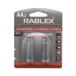 Акумулятор Rablex AA (R6) 600mAh 504301 фото