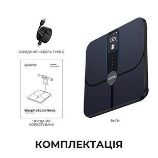 Ваги підлогові RENPHO Elis Nova Smart WiFi Body Scale Black (R-A031) 621858 фото