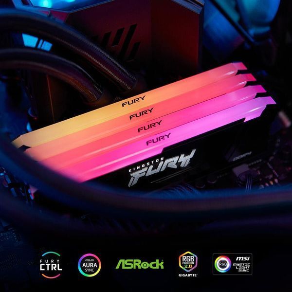 Модуль пам`яті DDR4 2x16GB/3200 Kingston Fury Beast RGB (KF432C16BB12AK2/32WP) 569851 фото