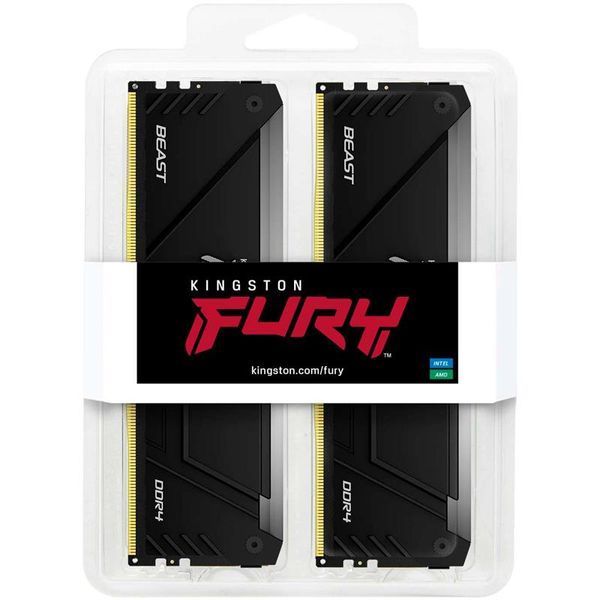 Модуль пам`яті DDR4 2x16GB/3200 Kingston Fury Beast RGB (KF432C16BB12AK2/32WP) 569851 фото