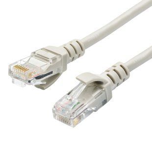 Патч-корд литий Atcom UTP, RJ45, Cat.5e, 10m, сірий 5708 фото