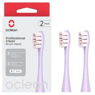 Насадка для зубної електрощітки Oclean P1C13 P02 Professional Clean Brush Head Purple (2 шт) (6970810554151) 492451 фото