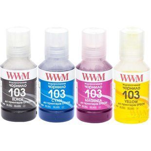 Комплект чорнил WWM для Epson L3100/3110/3150 4х140г B/C/M/Y (E103SET4) 265536 фото