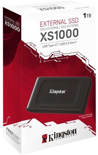 Накопичувач зовнішній SSD Portable USB 1.0ТB Kingston SXS1000 Black (SXS1000/1000G) 475930 фото