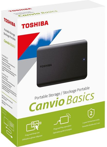 Зовнішній жорсткий диск 2.5" USB 1.0TB Toshiba Canvio Basics Black (HDTB510EK3AA) 454567 фото