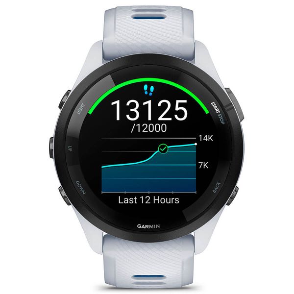 Смарт-годинник Garmin Forerunner 265 Black Bezel with Whitestone Case and Whitestone/Tidal Blue Silicone Band (010-02810-51) 460477 фото