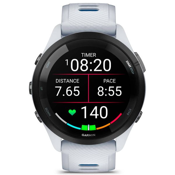 Смарт-годинник Garmin Forerunner 265 Black Bezel with Whitestone Case and Whitestone/Tidal Blue Silicone Band (010-02810-51) 460477 фото