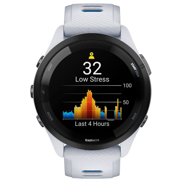 Смарт-годинник Garmin Forerunner 265 Black Bezel with Whitestone Case and Whitestone/Tidal Blue Silicone Band (010-02810-51) 460477 фото