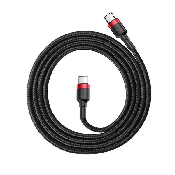 Кабель Baseus Cafule USB-C-USB-C, PD2.0 60W 1м Black/Red (CATKLF-G91) 360343 фото