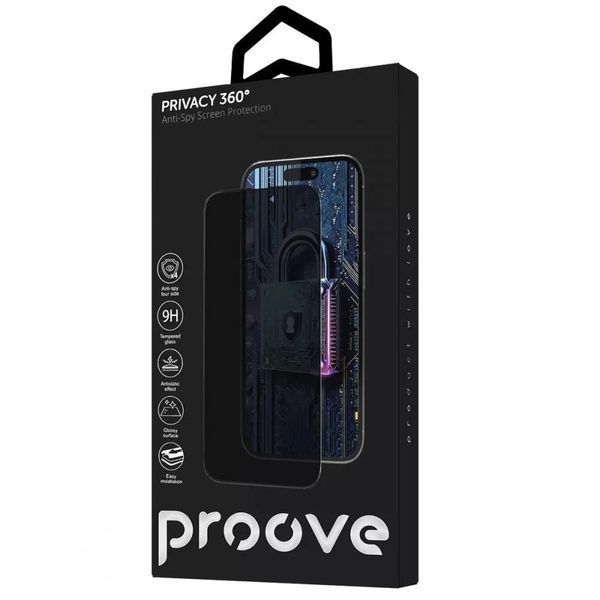 Захисне скло Proove Privacy 360 Installation Box для iPhone 16 Pro/17 Black (PG360I16P001) 629832 фото
