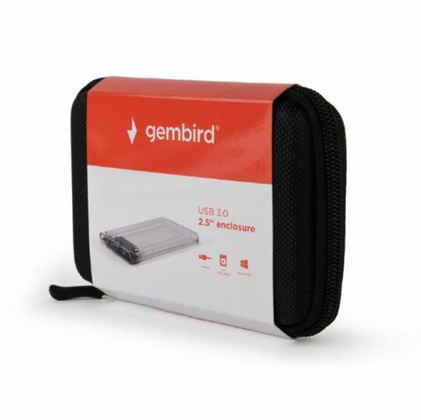 Зовнішня кишеня Gembird для підключення SATA HDD 2.5", USB 3.0, пластик, Transparent (EE2-U3S9-6) 255117 фото