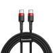 Кабель Baseus Cafule USB-C-USB-C, PD2.0 60W 1м Black/Red (CATKLF-G91) 360343 фото 1