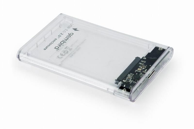 Зовнішня кишеня Gembird для підключення SATA HDD 2.5", USB 3.0, пластик, Transparent (EE2-U3S9-6) 255117 фото