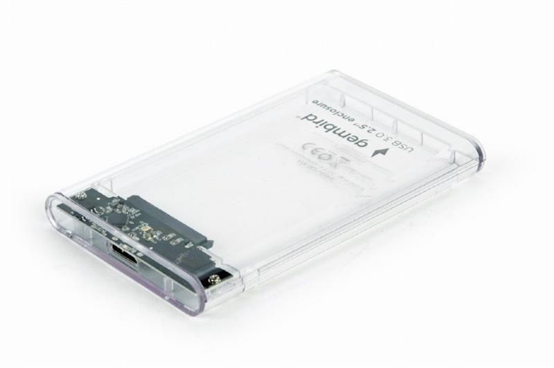 Зовнішня кишеня Gembird для підключення SATA HDD 2.5", USB 3.0, пластик, Transparent (EE2-U3S9-6) 255117 фото