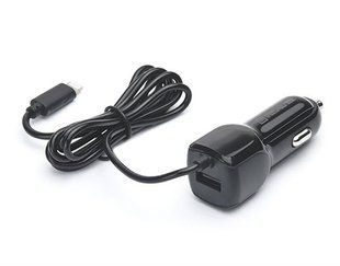 Автомобільний зарядний пристрій REAL-EL CA-17 (2USB, 2.1A) Black + кабель Lightning 296263 фото