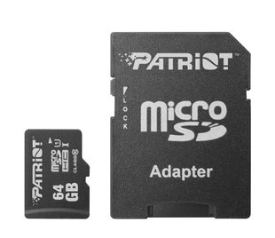 Карта пам`ятi MicroSDXC 64GB UHS-I Class 10 Patriot LX + SD-adapter (PSF64GMCSDXC10) 182887 фото