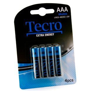 Батарейка Tecro Extra Energy Alkaline AAA/LR03 BL 4 шт 117472 фото