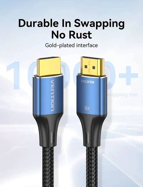 Кабель Vention HDMI - HDMI V 2.1 (M/M), 1 м, Black (ALGLF) 551845 фото