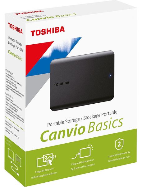 Зовнішній жорсткий диск 2.5" USB 2.0TB Toshiba Canvio Basics Black (HDTB520EK3AA) 454568 фото