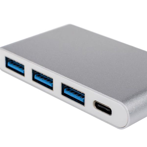 Концентратор USB Type-CAtcom 3хUSB3.0, USB Type-C, 0.1м, метал Silver (12808) 269872 фото