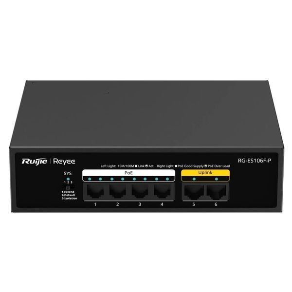 Комутатор Ruijie Reyee RG-ES106F-P 523294 фото