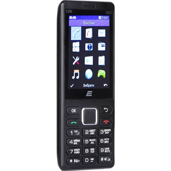 Мобiльний телефон 2E E280 2022 Dual Sim Black (688130245210) 451678 фото