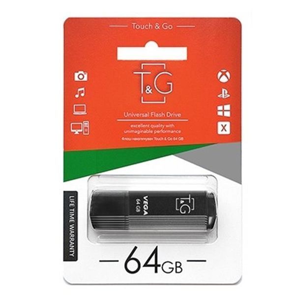 Флеш-накопичувач USB 64GB T&G 121 Vega Series Black (TG121-64GBBK) 371031 фото