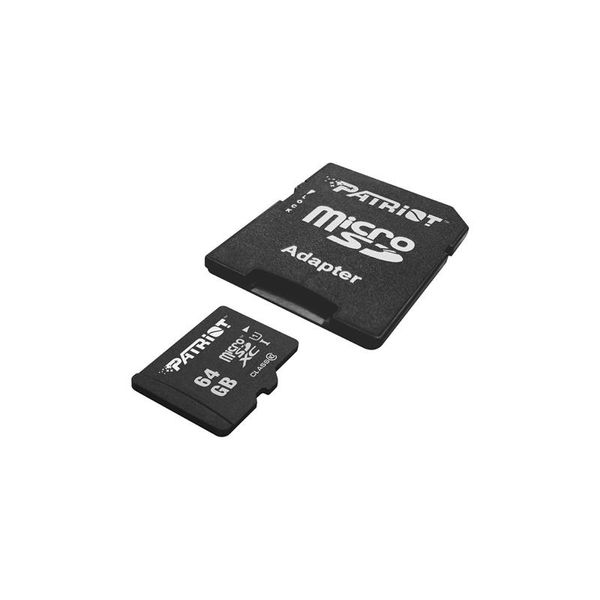 Карта пам`ятi MicroSDXC 64GB UHS-I Class 10 Patriot LX + SD-adapter (PSF64GMCSDXC10) 182887 фото