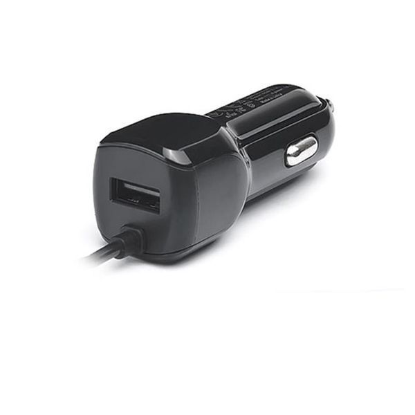 Автомобільний зарядний пристрій REAL-EL CA-17 (2USB, 2.1A) Black + кабель Lightning 296263 фото