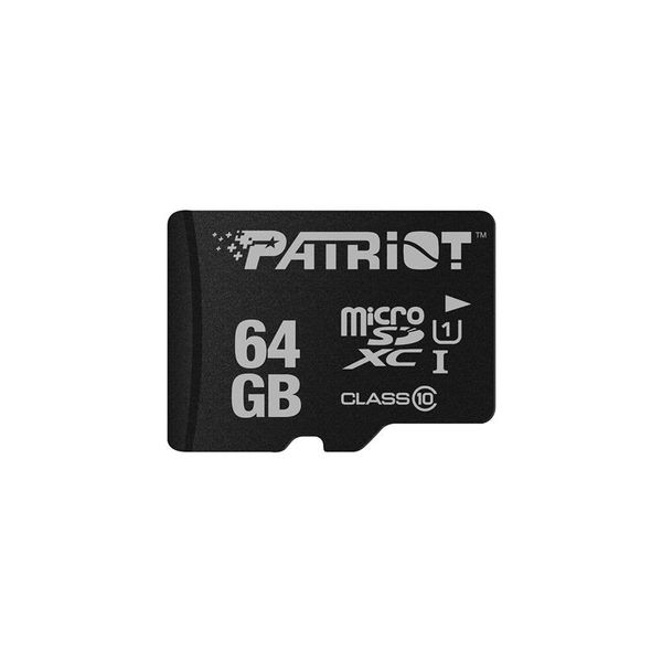 Карта пам`ятi MicroSDXC 64GB UHS-I Class 10 Patriot LX + SD-adapter (PSF64GMCSDXC10) 182887 фото