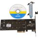 Плата розширення Frime (ECF-PCIEtoSSD012.LP) PCI-E-2хM.2+2хSATA, 88SE9215 414952 фото 3