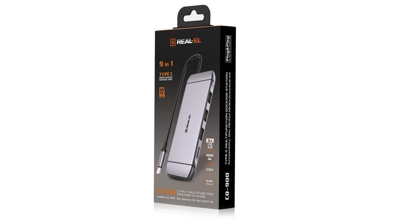 USB-хаб REAL-EL CQ-900 3 ports 333475 фото