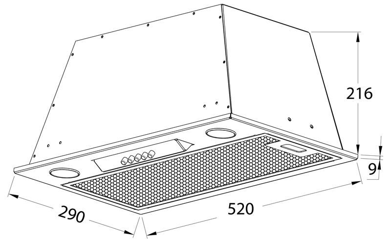 Витяжка Pyramida ABH 52 PBA (700) IX 437621 фото