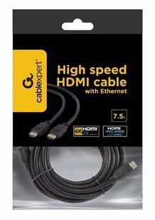 Кабель Cablexpert HDMI - HDMI V 1.4 (M/M), 7.5 м, чорний (CC-HDMI4-7.5M) пакет 5701 фото