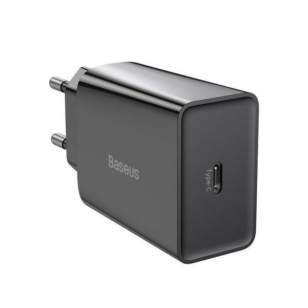 Мережевий зарядний пристрій Baseus Speed Mini PD Charger (1USB-C) 20W Black (CCFS-SN01) 379669 фото