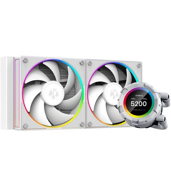 Система водяного охолодження ID-Cooling Space LCD SL240 White 478788 фото
