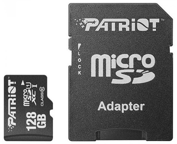 Карта пам`ятi MicroSDXC 128GB UHS-I Class 10 Patriot LX + SD-adapter (PSF128GMCSDXC10) 182888 фото