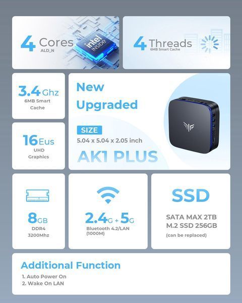 Неттоп NiPoGi AK1 Plus (634562469724) 533979 фото
