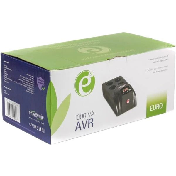 Стабілізатор EnerGenie EG-AVR-E1000-01 1000VA 166056 фото