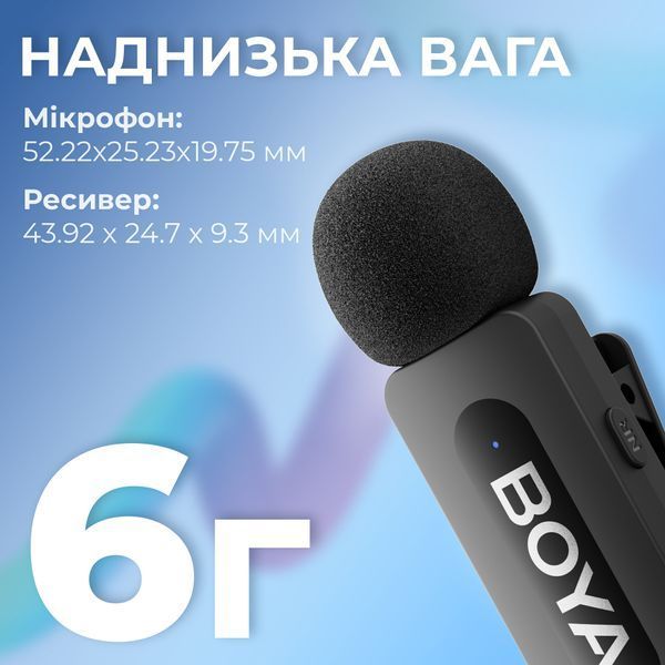 Мікрофон BOYA BY-V20 Type-C Black 588729 фото