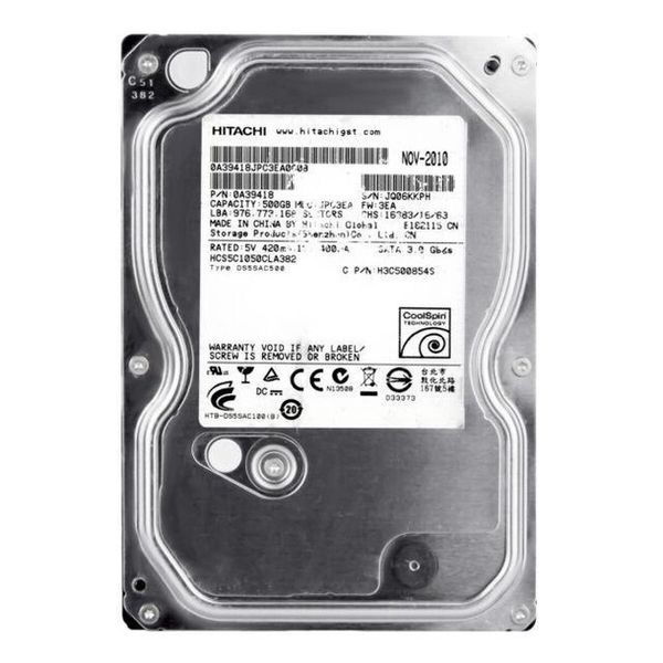 Накопичувач HDD SATA 500GB Hitachi (HGST) CinemaStar 5K1000 8MB (HCS5C1050CLA382) Refurbished 150434 фото