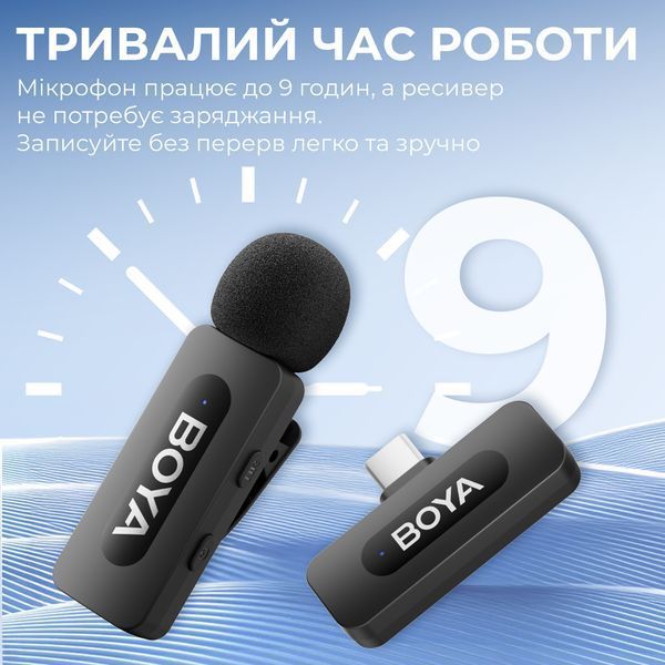 Мікрофон BOYA BY-V20 Type-C Black 588729 фото