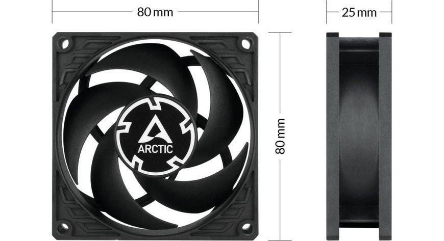 Вентилятор Arctic P8 Max Black (ACFAN00286A) 569885 фото