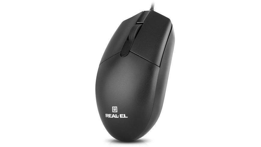 Миша REAL-EL RM-210 Black (EL123200036) 536241 фото