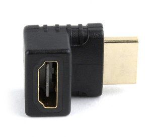 Адаптер Cablexpert HDMI - HDMI, M/F, Г-подібний, чорний (A-HDMI270-FML) пакет 203286 фото